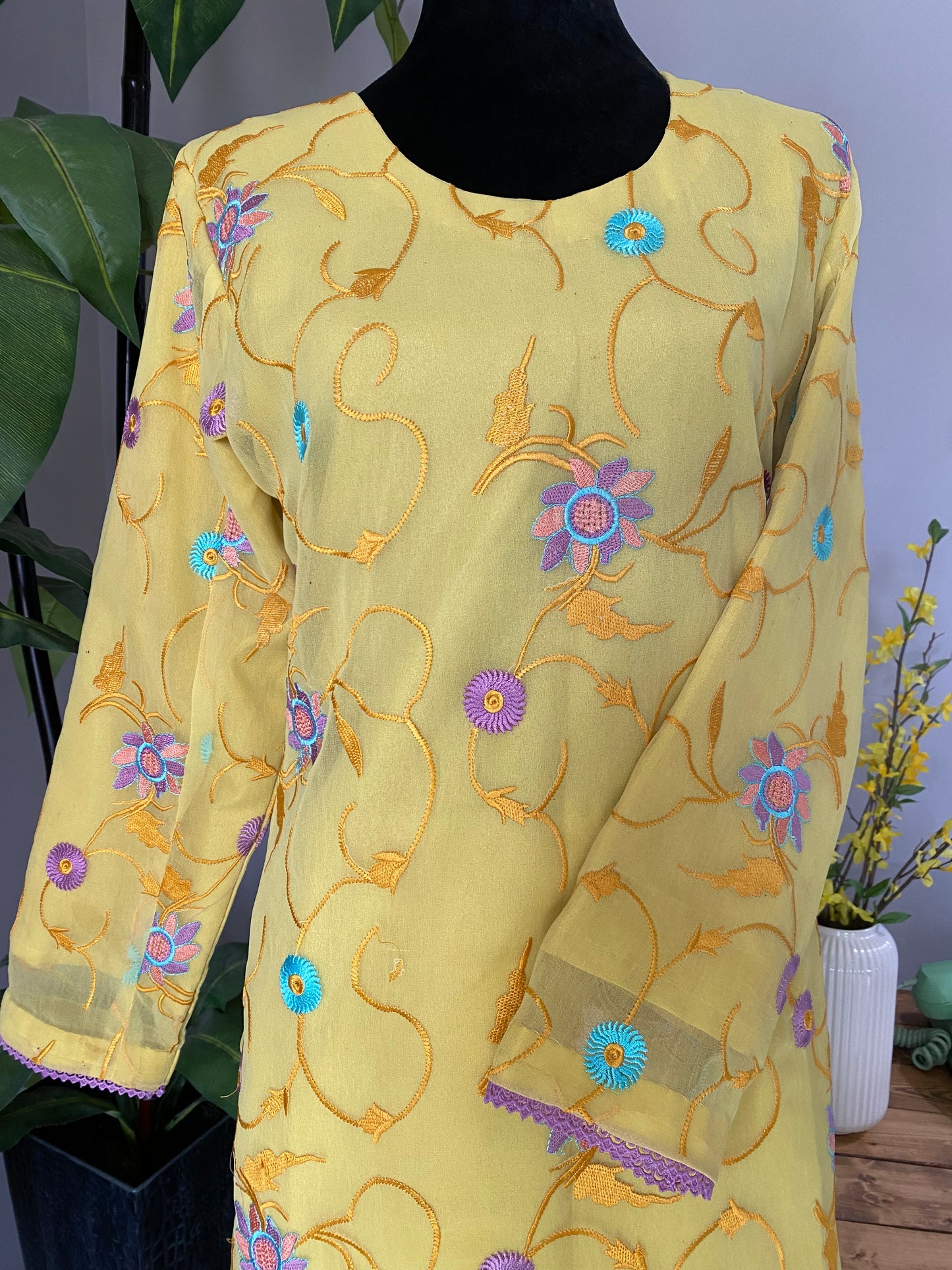 Georgette 3-piece dress LEMON