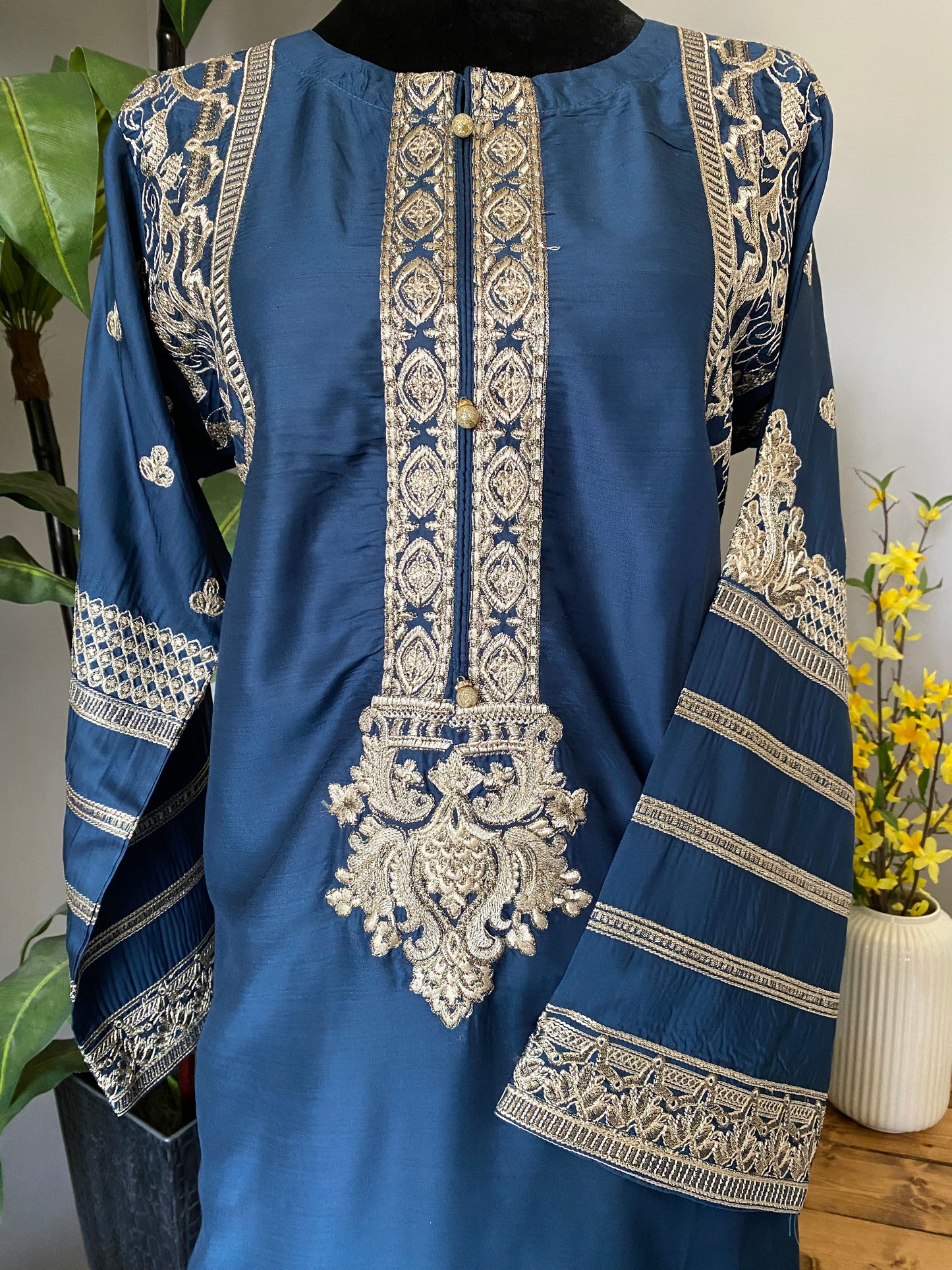 3-piece Viscose dress GRAYISH BLUE