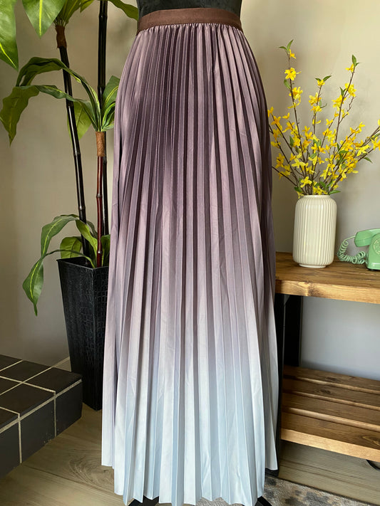 2-tone pleated skirt