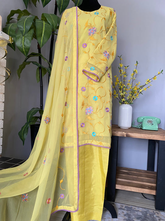 Georgette 3-piece dress LEMON
